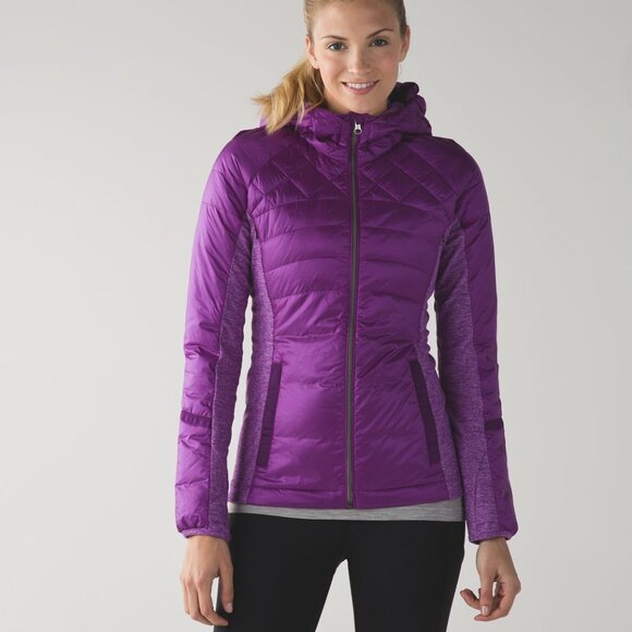 Lululemon Down For A Run Jacket -size 4 Purplw Winter Run Coat - Picture 1 of 10